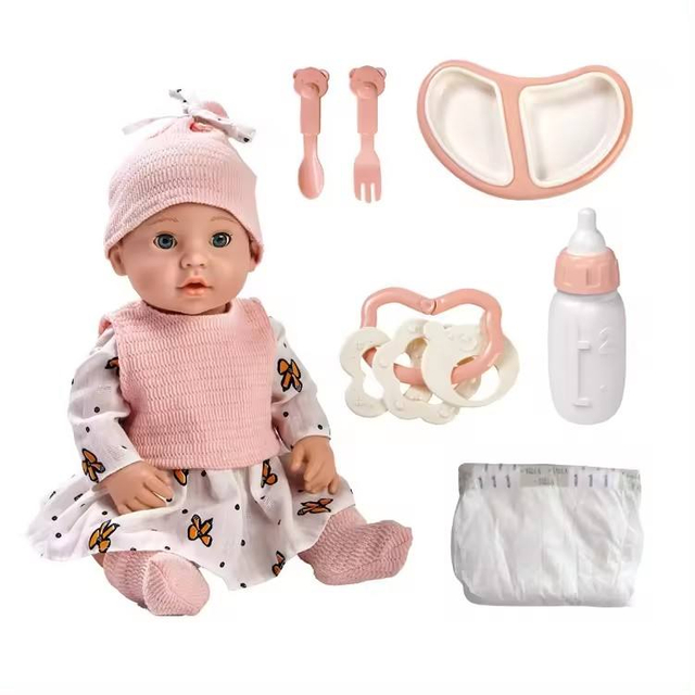 Soft Rubber Vinyl Doll Toys 16 Inch Fashion Realistic Reborn Baby Silicone Dolls for Kids