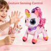 New Arrival Girl Cute Remote Controlled Animals Toys Interactive Gravity Gesture Sensing RC Animals Unicorn with Light And Music