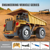 2.4G 4WD Rc Trucks Construction Engineering Vehicles 11CH Engineering Toy Truck Hulna Rc Dump Truck With Light and Music