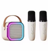 K12 Mini Handle Portable Dual Wireless Bluetooth Speaker with Microphone for Children
