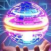 Boomerang Flying Orb Ball Toy for Kids Ages 6+, LED Magic Spinner with 360 Rotating Hover & Boomerang Return, Mini UFO Drone Flying Ball with LED Lights, Fun Indoor Outdoor Party Game Gift for Boys 