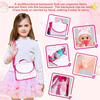 14 Inch Full Body Silicone Baby Dolls, Realistic Reborn Doll That Pee and Drink, Baby Doll Care Accessories Set with Backpack, Kids Toys Gift for Girls Toddlers Ages 3+