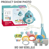 Baby Musical Crib Mobile, Rotating Hanging Bed Bell with Star Projector Lights, Music Box Rattle Toy, Soothing Sleep Crib Mobile for Newborn Infant 0-12 Months