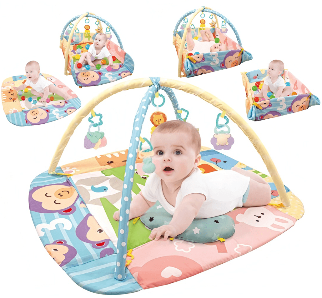 MBH5283531 5 in 1 Infant Activity Gym and Ball Pit Baby Gym Mat | Baby Blanket 