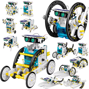 IZH5285886 12 in 1 DIY Science Educational Experiments Robotic Toys Moon Exploration Ideal STEM Solar Robot Toys