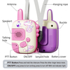 Kids Walkie Talkies Set of 2 Long Range 300m UHF Children Talky Toys Two Way Radio with Flashlight for Outdoor Play