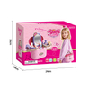 Kids Girls Dress up Toy Simulation Mini Makeup Table with Beauty Mirror, Portable Dressing Bag Pretend Play Toys