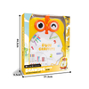 Owl Double-Sided Standing Easel for Kids, Magnetic Dry Erase & Chalkboard Drawing Board, Adjustable Height Art Easel with Accessories, Educational Learning Toy Gift for Toddlers Boys Girls Ages 3+