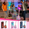 ToysBase Kids Electric Guitar Toy, Educational Musical Instruments Kit with Karaoke Singing Microphone, Simulated Electric Guitar Music Player Set for Toddlers Boys Girls Ages 3-8 Birthday Gift