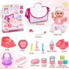 14 Inch Full Body Silicone Baby Dolls, Realistic Reborn Doll That Pee and Drink, Baby Doll Care Accessories Set with Backpack, Kids Toys Gift for Girls Toddlers Ages 3+