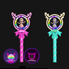 Birthday Party Light up Toys Spinning LED Carnival Kids Toy Unicorn Sticks Princess Flashing Fairy Dolphin Wand for Girl