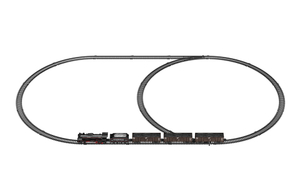 Alloy Electric Toy Train Track Set with Realistic Train Sounds, LED Lights and Atomizing Smoke Effect for Kids — Battery-Powered with 3.7V 500mAh Rechargeable Lithium Battery