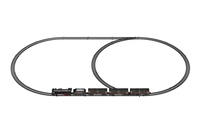 Alloy Electric Toy Train Track Set with Realistic Train Sounds, LED Lights and Atomizing Smoke Effect for Kids — Battery-Powered with 3.7V 500mAh Rechargeable Lithium Battery