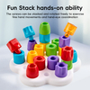 Kids Early Educational DIY Stacking Peg Toys Building Blocks Shape Puzzle Sorting Game Toys Montessori Chunky Plastic Pegs,22 PCS IBH5287407