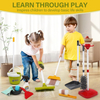 Girls Pretend Play Vacuum Cleaner Toy - Mini Cleaning Set Plastic Home Appliance Simulation Role Play Educational Toys for Preschool Kids Children Ages 3-8