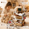 28 Pcs Kids Doctor Kit Medical Toy Cart with Light Sound Pretend Play Set Educational Hospital Role Play Clinic Toy for Kids Gift