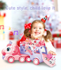 Unicorn Friction Power Vehicle Indoor Outdoor 5 in 1 Transporter Car Toys Lovely Cartoon Truck Toys for Kids Girls Gifts