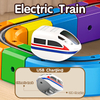 3D Magnetic Train Track Set for Kids, Flexible Puzzle Cube Slot Railway Game, Battery-Operated Plastic Train Toys, Educational Building Track Birthday Gift for Boys Girls Toddlers Age 3+