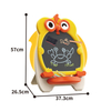 Owl Double-Sided Standing Easel for Kids, Magnetic Dry Erase & Chalkboard Drawing Board, Adjustable Height Art Easel with Accessories, Educational Learning Toy Gift for Toddlers Boys Girls Ages 3+