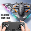3 in 1 RC Airplane Quadcopter Fighter, LED Lights Remote Control Aircraft with Altitude Hold & 360° Flip, Naval Land Air Multi-Play Mode, Includes Batteries, Toy Gift for Kids Boys