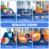 Pretend Play Preschool Toys,Mini Kitchen Set Plastic Multi-Functional Cooking Assistant Toys for Kids
