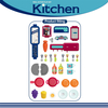 Pretend Play Preschool ABS Plastic Cooking Kitchen Set Toys for Children Ages 3+ with Portable Suitcase Box
