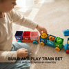 Kids Educational Color Matching Sorting Train Farm Animal Number Hand Puppet Early Learning Toys for Baby