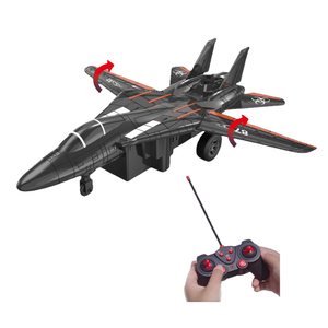 1: 16 9CH Remote Control Model Toys Wing Switch Simulation Battle Jet Fighter RC Airplane with Spray Lights and Music for Kids