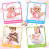 14 Inch Full Body Silicone Baby Dolls, Realistic Reborn Doll That Pee and Drink, Baby Doll Care Accessories Set with Backpack, Kids Toys Gift for Girls Toddlers Ages 3+