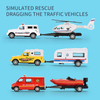 Fashion Styles Kids Alloy Diecast Truck With Trailer Toy Set Alloy Vehicle Model Police Helicopter Fire Speedboat RV Car Toy for Boys