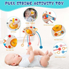 4 in 1 Pull String Stacking Blocks Sensory Shapes Storage Bin Infant Bath Time Montessori Educational Baby Toys Gifts 