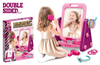 2026 New Arrival 2-in-1 Luxury Dressing Table & Learning Easel Toy for Girls, Makeup Vanity with Simulation Jewelry Cosmetics, Kids Pretend Play Set Birthday Gift Ages 3+