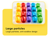 Kids Early Educational DIY Stacking Peg Toys Building Blocks Shape Puzzle Sorting Game Toys Montessori Chunky Plastic Pegs,22 PCS IBH5287407