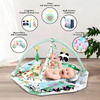 4 in 1 Baby Play Gym, Activity Gym Ball Pit with Tummy Time Mat & Sensory Toys, Foldable Infant Playing Mat for Newborn to Toddler, Machine Washable