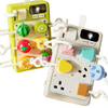 Toddlers Electrical Outlet Toy Montessori Simulation Power Strip Insert Geometric Pairing Activity Baby Busy Board with Light & Sound