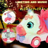 Unicorn Friction Power Vehicle Indoor Outdoor 5 in 1 Transporter Car Toys Lovely Cartoon Truck Toys for Kids Girls Gifts