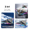 3 in 1 RC Airplane Quadcopter Fighter, LED Lights Remote Control Aircraft with Altitude Hold & 360° Flip, Naval Land Air Multi-Play Mode, Includes Batteries, Toy Gift for Kids Boys