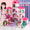 Beauenty Doll House Building Toys with Lights to Assemble Kitchen, Bedroom, Furniture, Garden, Dolls, Pink Play Dream Dollhouse for Girls, Girls Toddler DIY Ideas Gifts