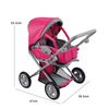 High Quality Doll Trolley Cart Baby Dolls Pram Stroller Shopping Cart With Shoulder Hand Bag 