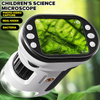 STEM Physics Science Educational Digital Microscope for Kids with LCD Screen & HD Camera Early Educational Toy Biology Lab Kit Magnification for Children Ages 6-12