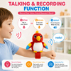 Talking Record Repeat Plush Parrot Wrist Slap Band Toy Interactive Singing Bird Stuffed Animal Early Educational Sensory Toys