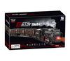 Alloy Electric Toy Train Track Set with Realistic Train Sounds, LED Lights and Atomizing Smoke Effect for Kids — Battery-Powered with 3.7V 500mAh Rechargeable Lithium Battery
