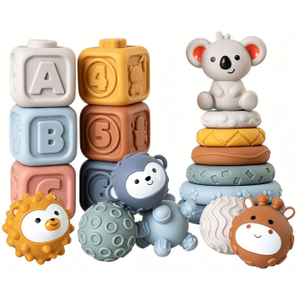 BBH5285952 Plastic Toys 19 Pcs Montessori Baby Early Learning Play Set 
