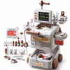 28 Pcs Kids Doctor Kit Medical Toy Cart with Light Sound Pretend Play Set Educational Hospital Role Play Clinic Toy for Kids Gift