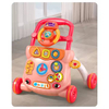 4 in 1 Infant Baby Walker,Children's Multi-functional Plastic Pushing Car with Light Sound,Baby Anti-Rollover Push Walker Toys for Kids