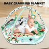 4 in 1 Baby Play Gym, Activity Gym Ball Pit with Tummy Time Mat & Sensory Toys, Foldable Infant Playing Mat for Newborn to Toddler, Machine Washable