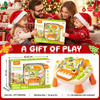 Dinosaur Piano Table for Toddlers 1-3, Electric Musical Baby Activity Learning Center with Lights & Sounds, Interactive Music Busy Board Educational Baby Toy Gift for Kids 1-3-5 Year