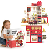 103cm Large Kids Kitchen Play Set, Pretend Cooking Toys with Realistic Lights & Sounds, Early Educational Role Play Toy for Toddlers Ages 3+ (Red/Yellow)