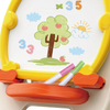 Owl Double-Sided Standing Easel for Kids, Magnetic Dry Erase & Chalkboard Drawing Board, Adjustable Height Art Easel with Accessories, Educational Learning Toy Gift for Toddlers Boys Girls Ages 3+