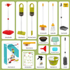 Girls Pretend Play Vacuum Cleaner Toy - Mini Cleaning Set Plastic Home Appliance Simulation Role Play Educational Toys for Preschool Kids Children Ages 3-8